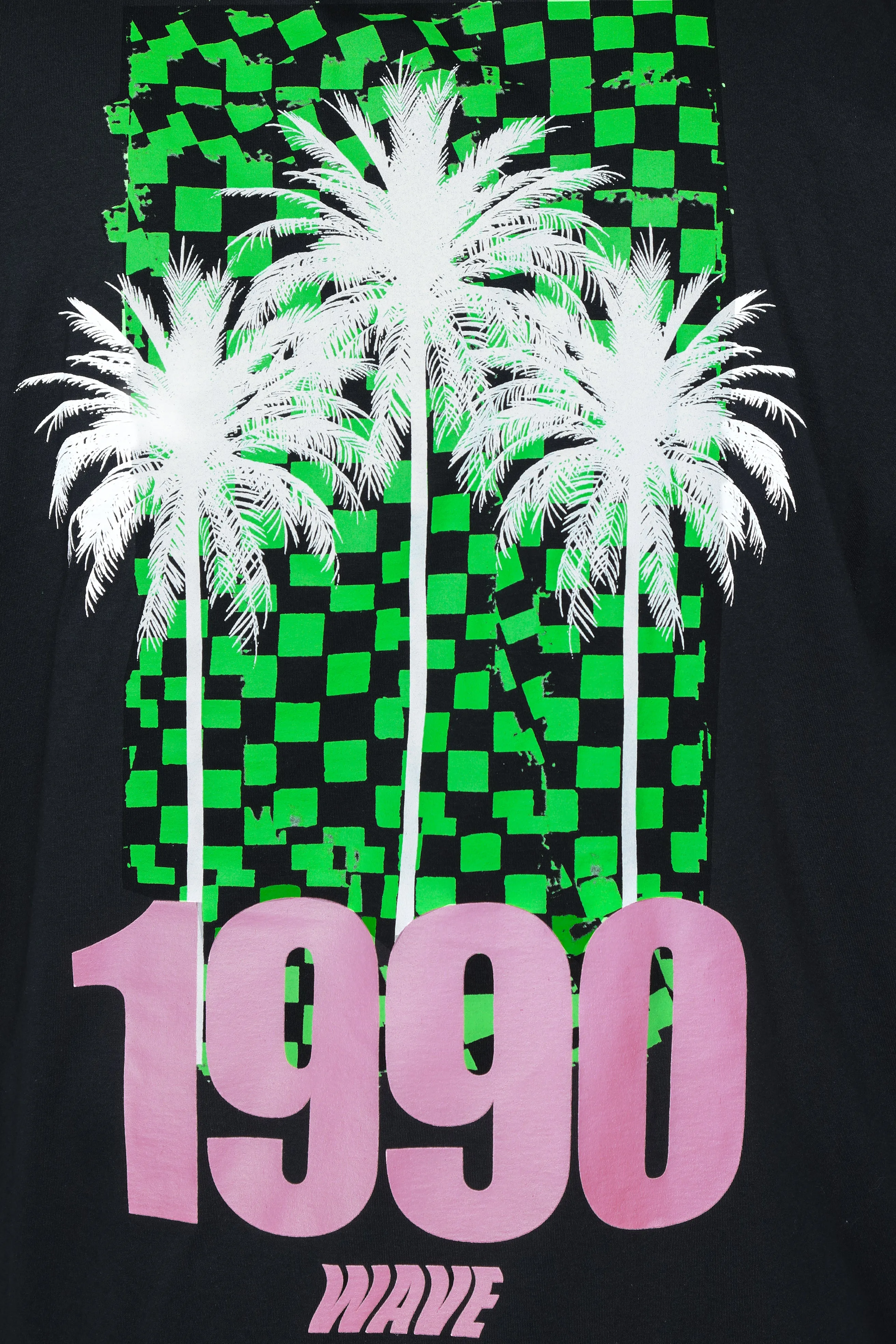 1990 Palm Tree Short Sleeve Tee - Black