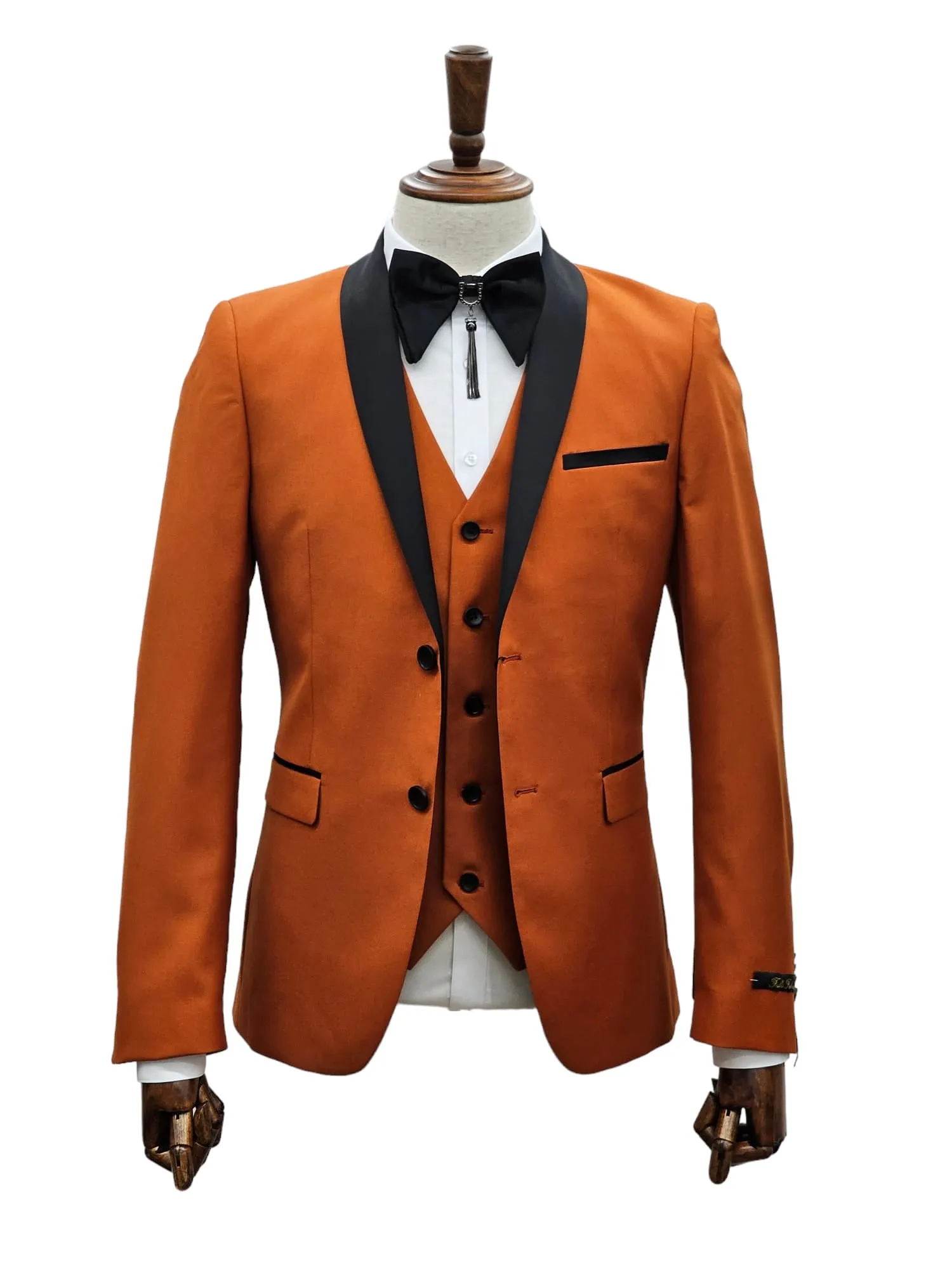 2 Button Shawl Lapel Rust Slim Fit Suit FF2SSX V-1230