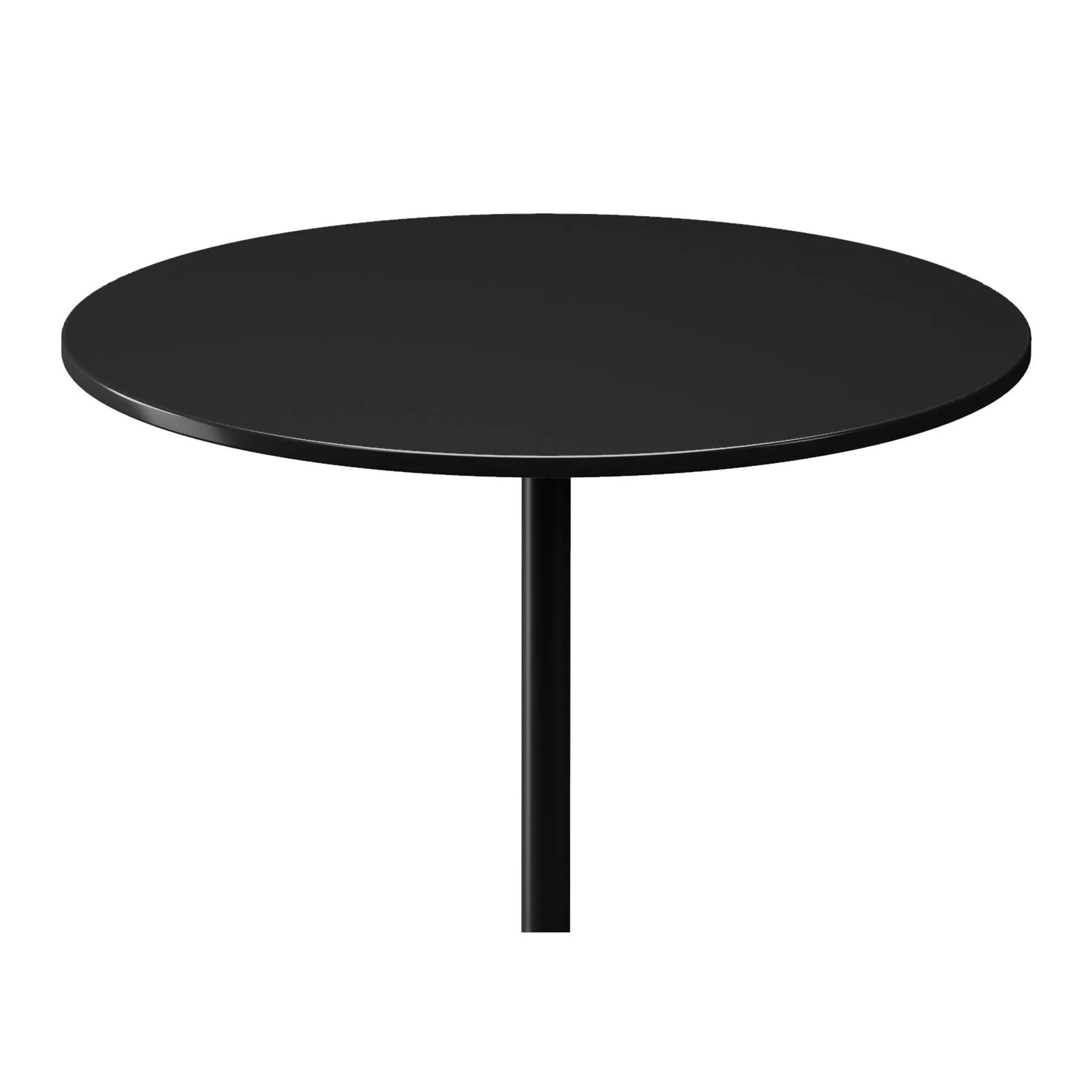 20" Black Steel and Marble Round Pedestal End Table By Homeroots