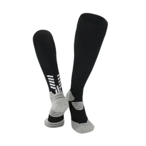 3 Pack Men's Thick Football Socks Black