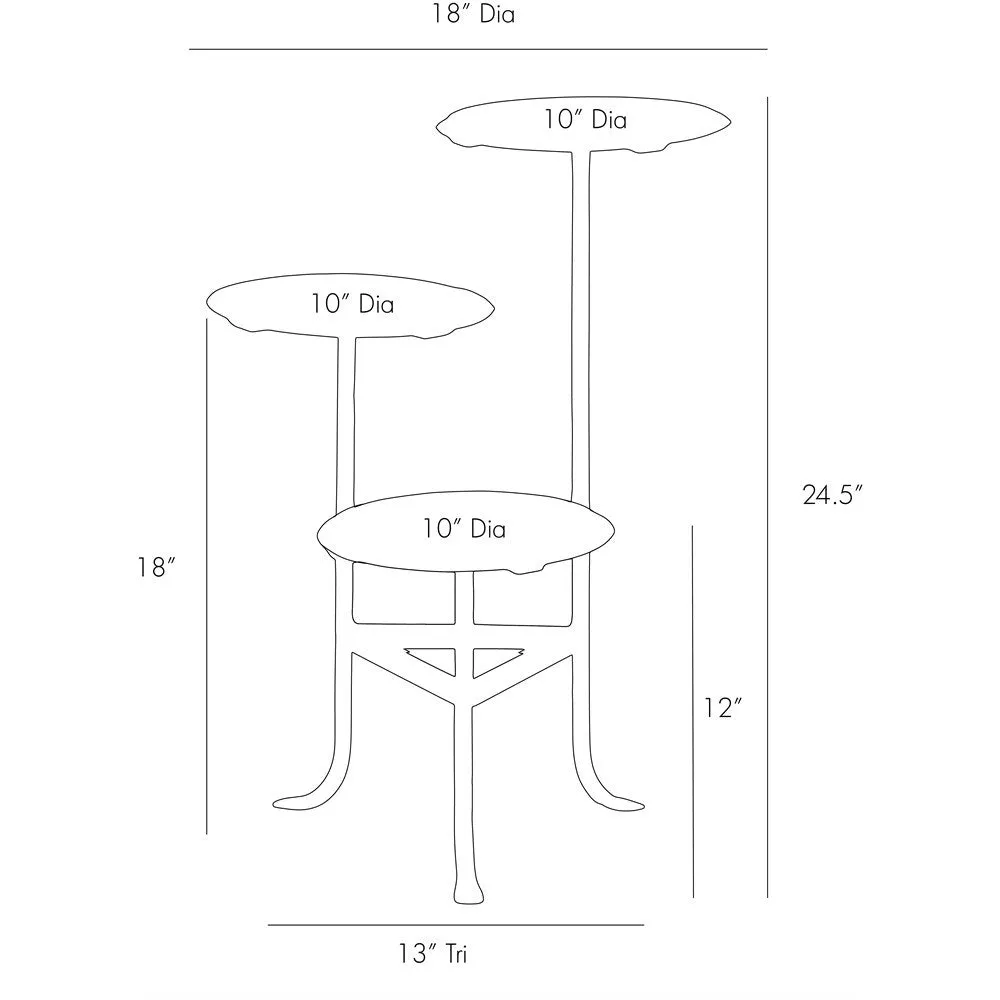 3 TIERED ACCENT TABLE