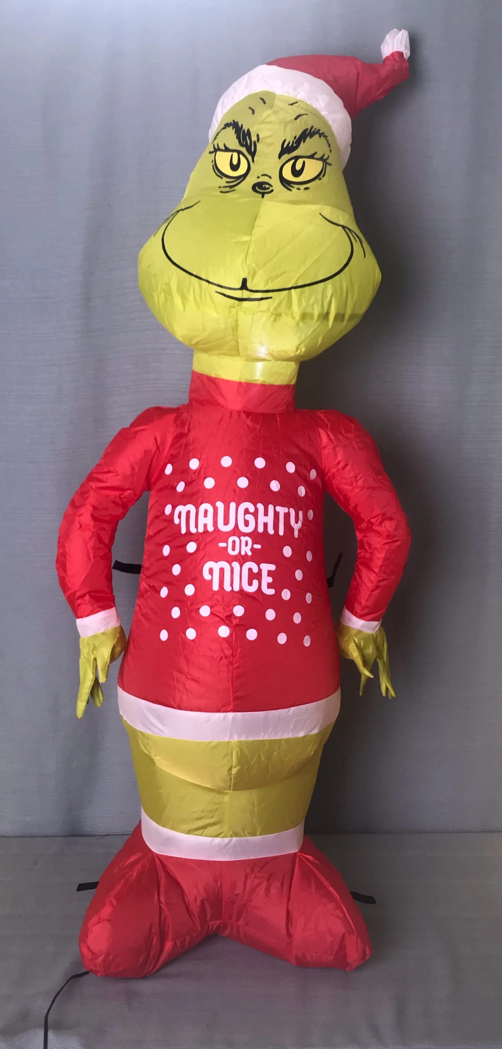 4 ft. LED Grinch in Christmas Sweater Inflatable - Like New!