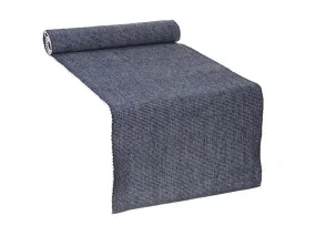 54" CHAMBRAY RIBBED TABLE RUNNER (NAVY BLUE)