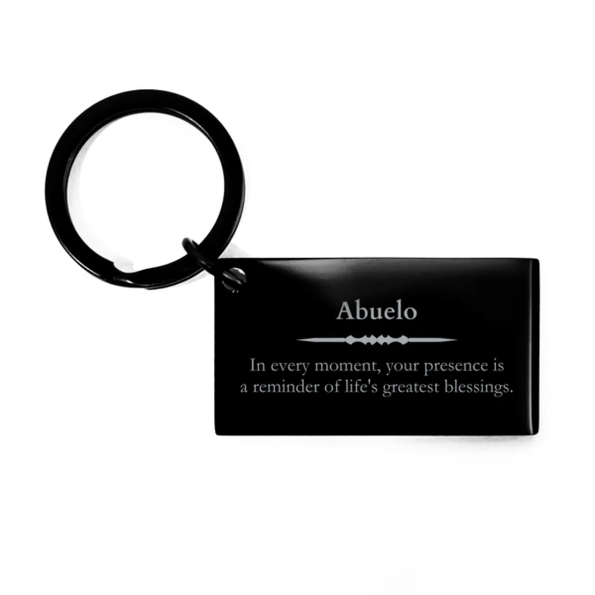 Abuelo Thank You Gifts, Your presence is a reminder of life's greatest, Appreciation Blessing Birthday Keychain for Abuelo