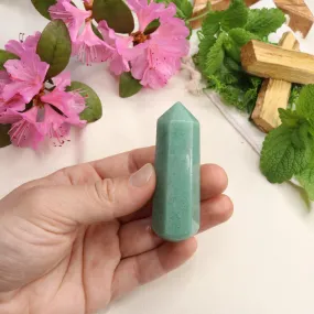 Adorable Green Aventurine Point and Massager Carving