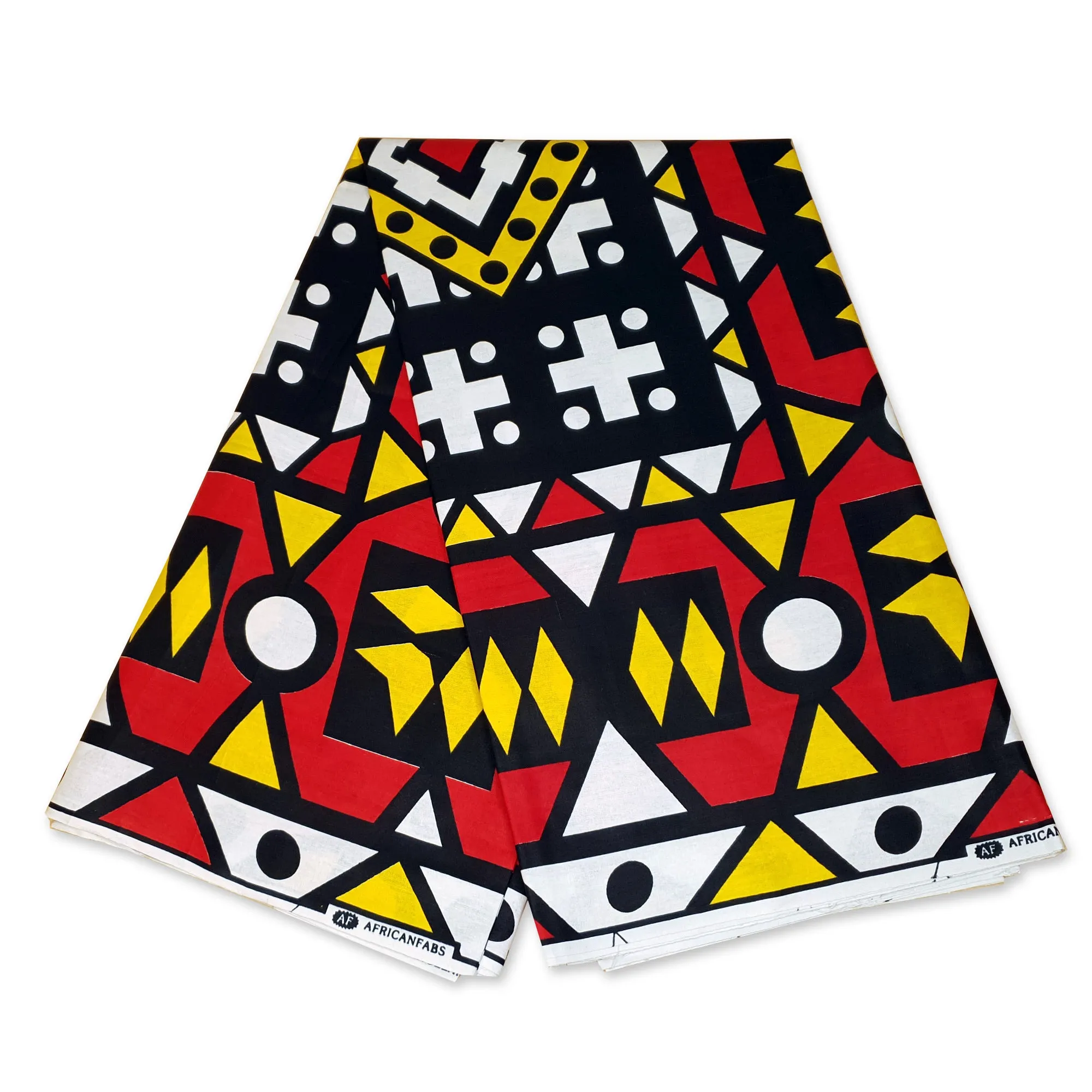 African Red Samakaka headwrap - Angolan Samacaca Tribal Print