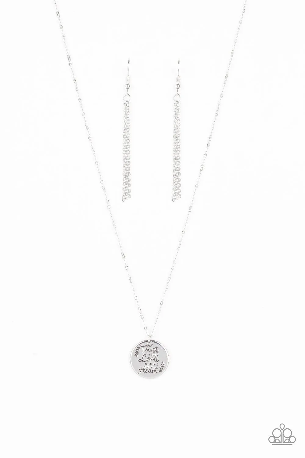 All You Need Is Trust Silver Necklace - Paparazzi Accessories