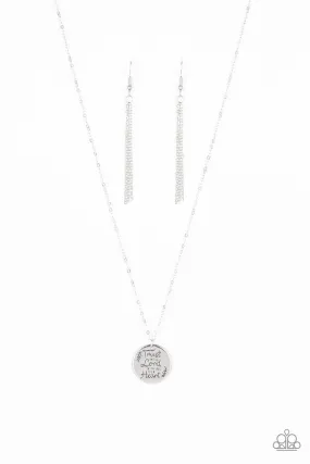 All You Need Is Trust Silver Necklace - Paparazzi Accessories