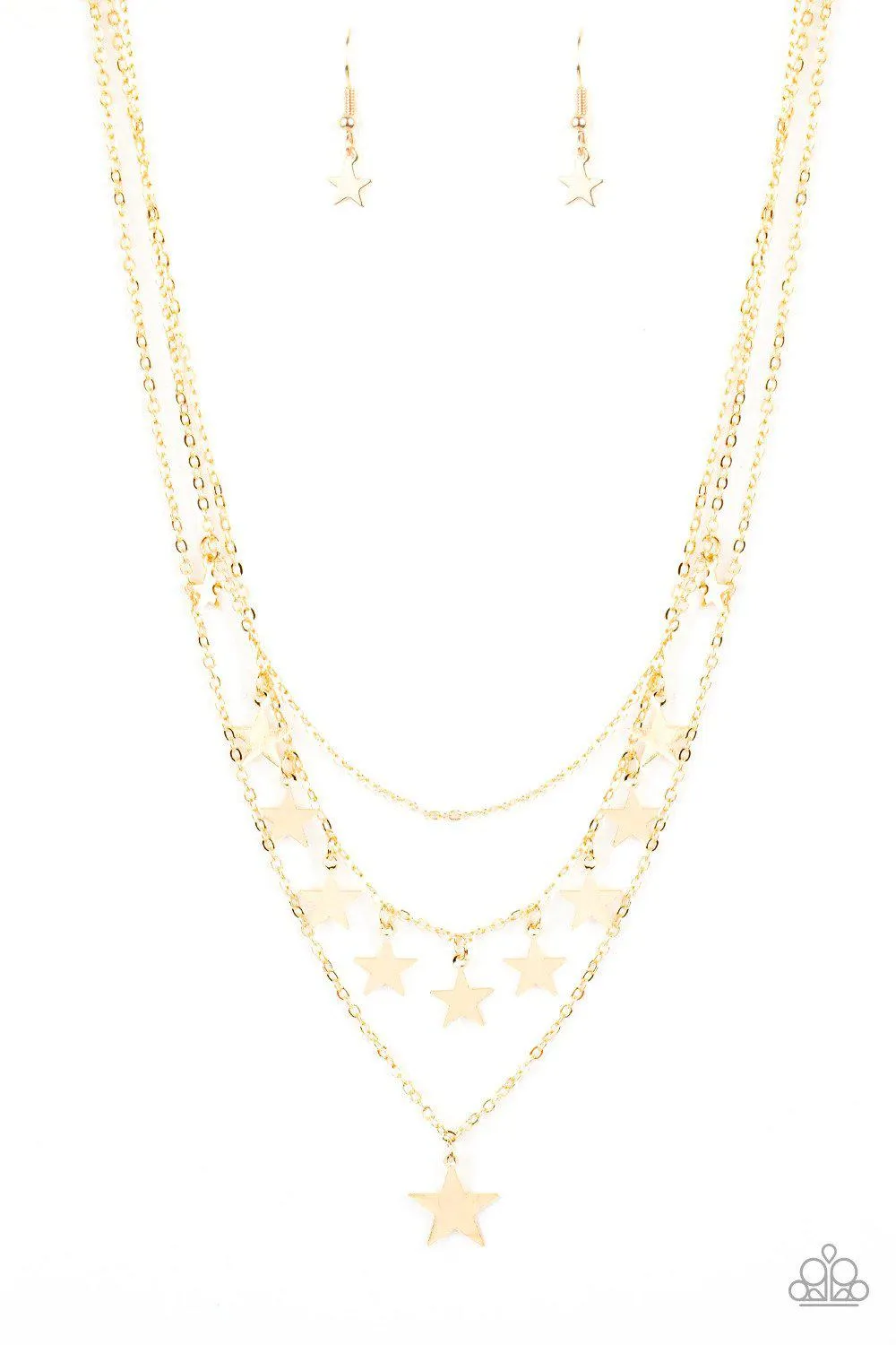 Americana Girl Gold Star Necklace - Paparazzi Accessories