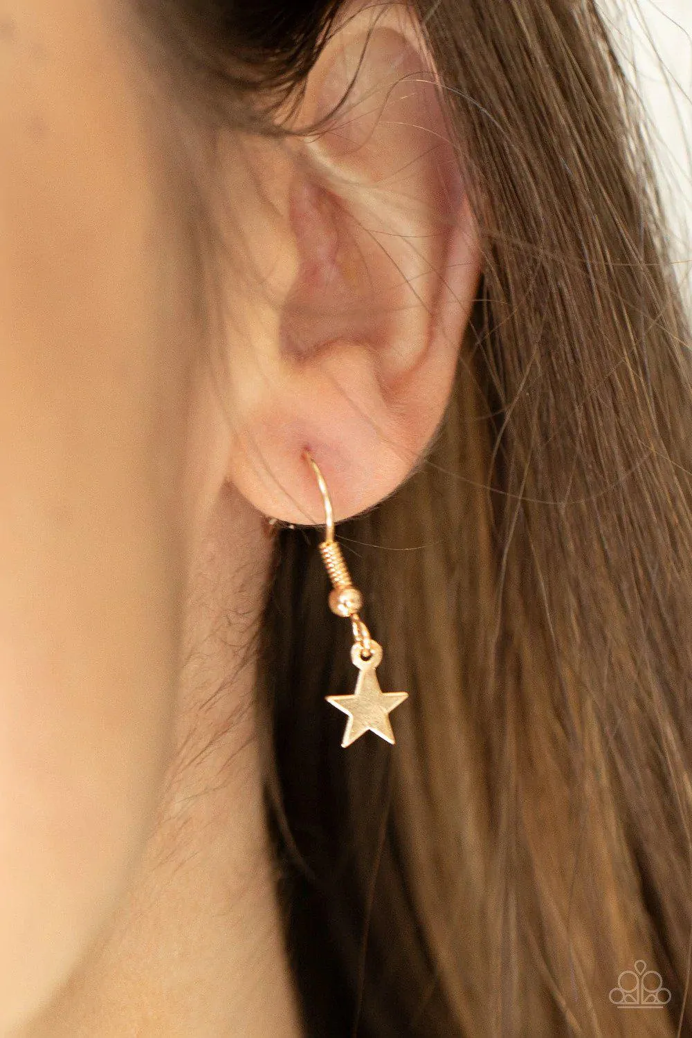 Americana Girl Gold Star Necklace - Paparazzi Accessories