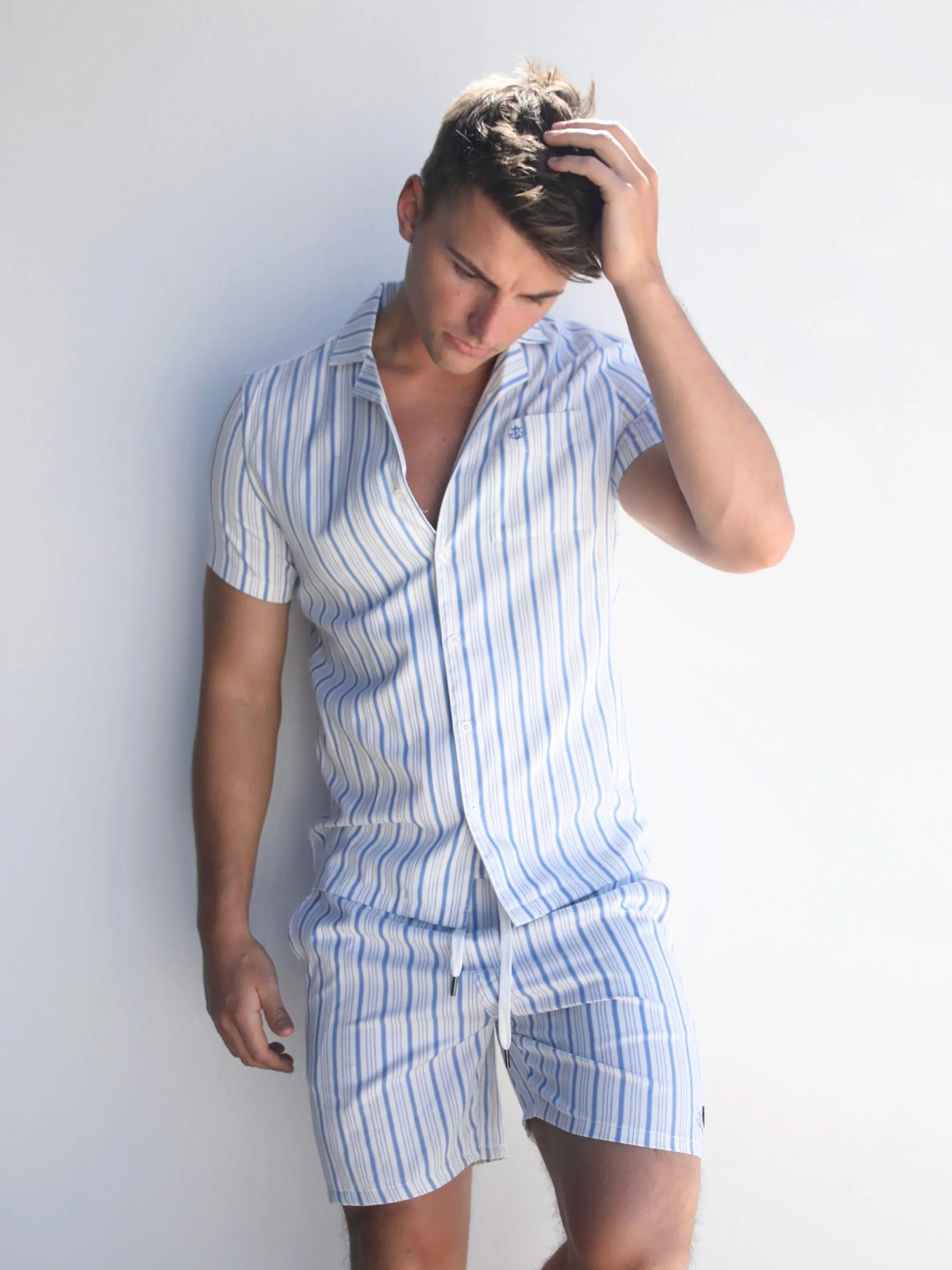 Assisi Stripe Shirt - Blue