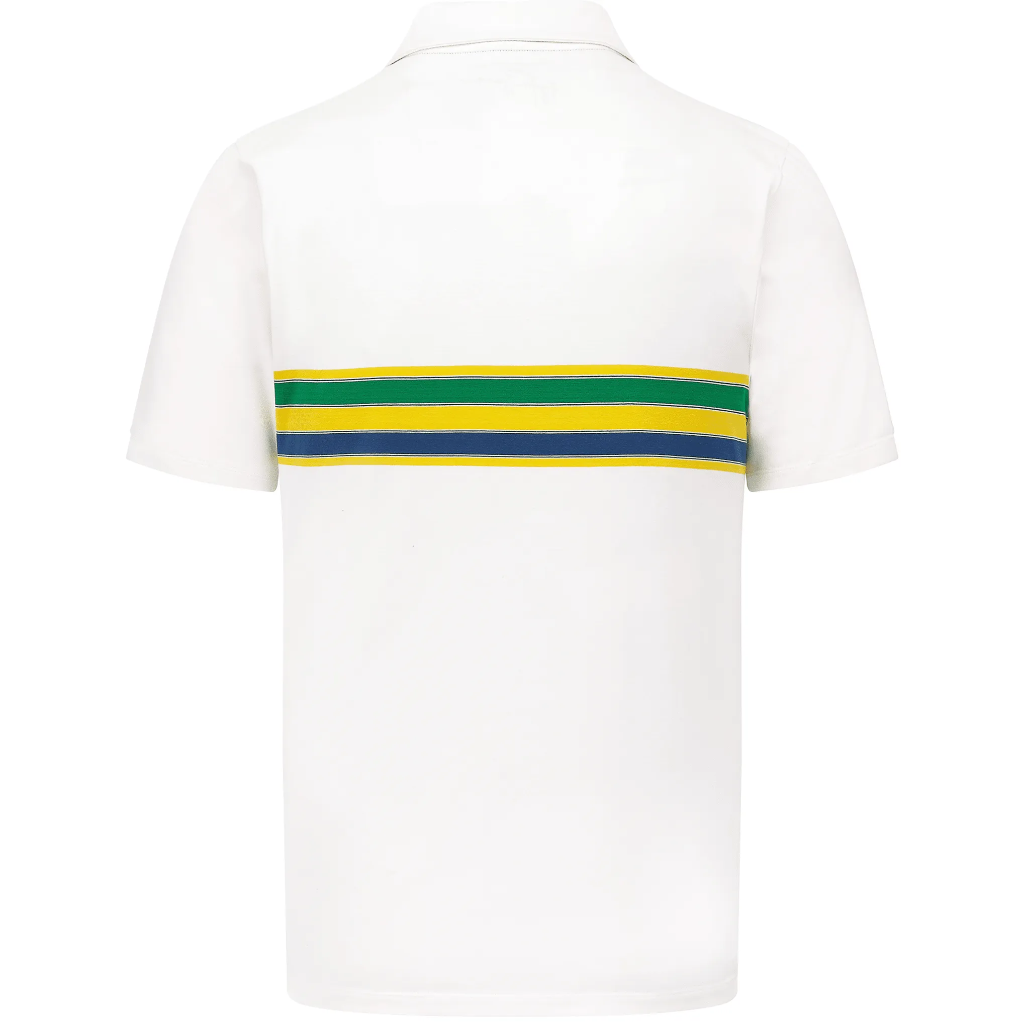 Ayrton Senna Men's Helmet Striped Polo Shirt