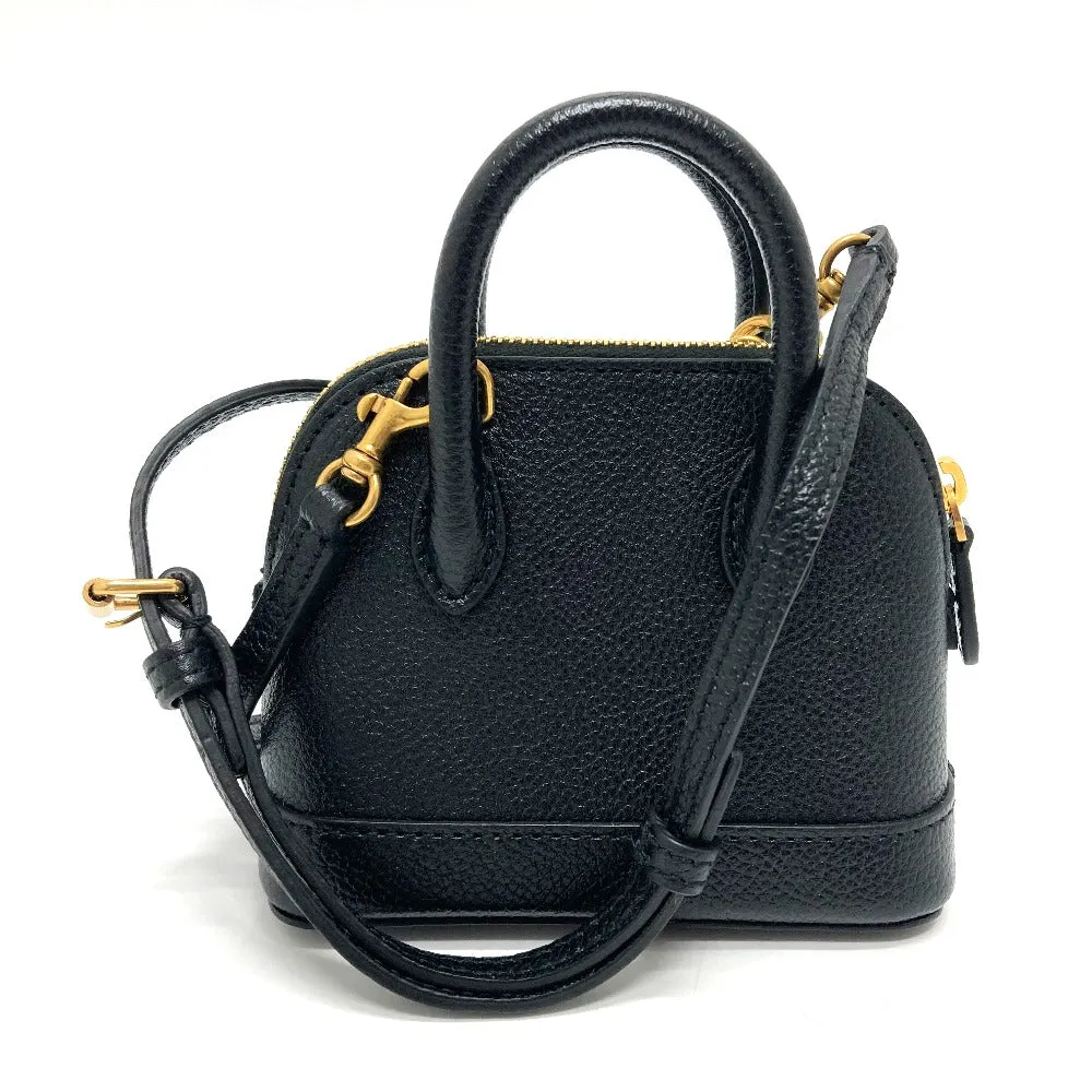 BALENCIAGA Shoulder Bag Bag 2WAY handbag logo Villetop leather 639756 black Women Used Authentic