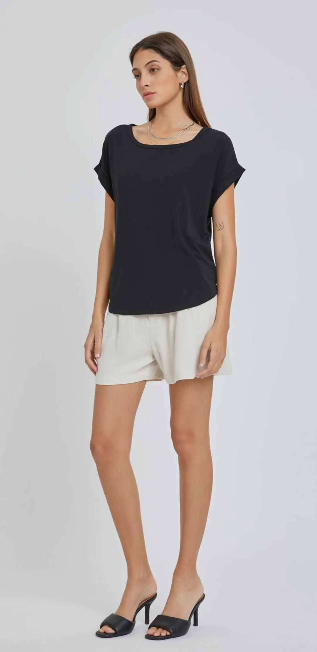 Bamboo/Modal Boat Neck Tee