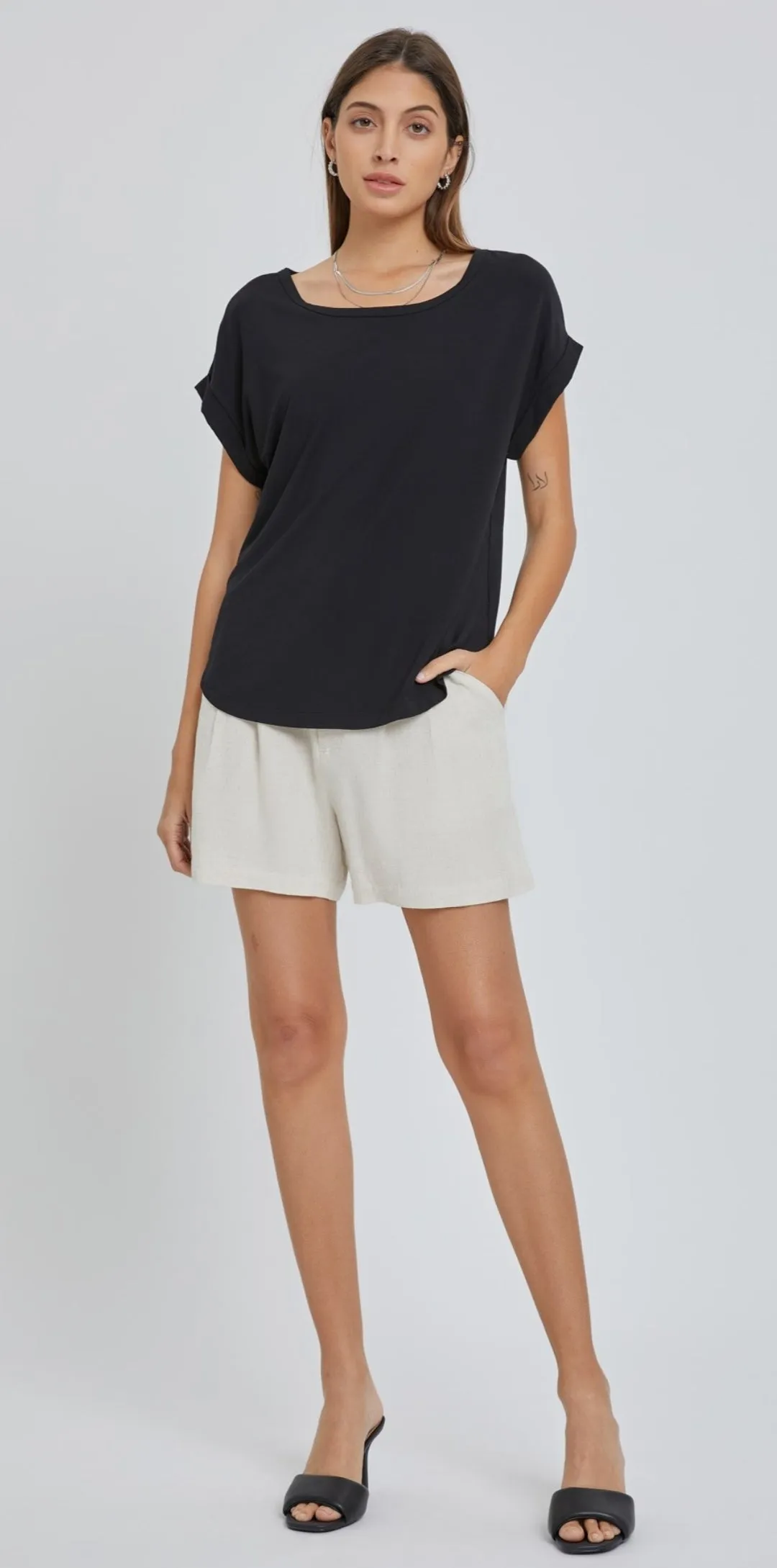 Bamboo/Modal Boat Neck Tee