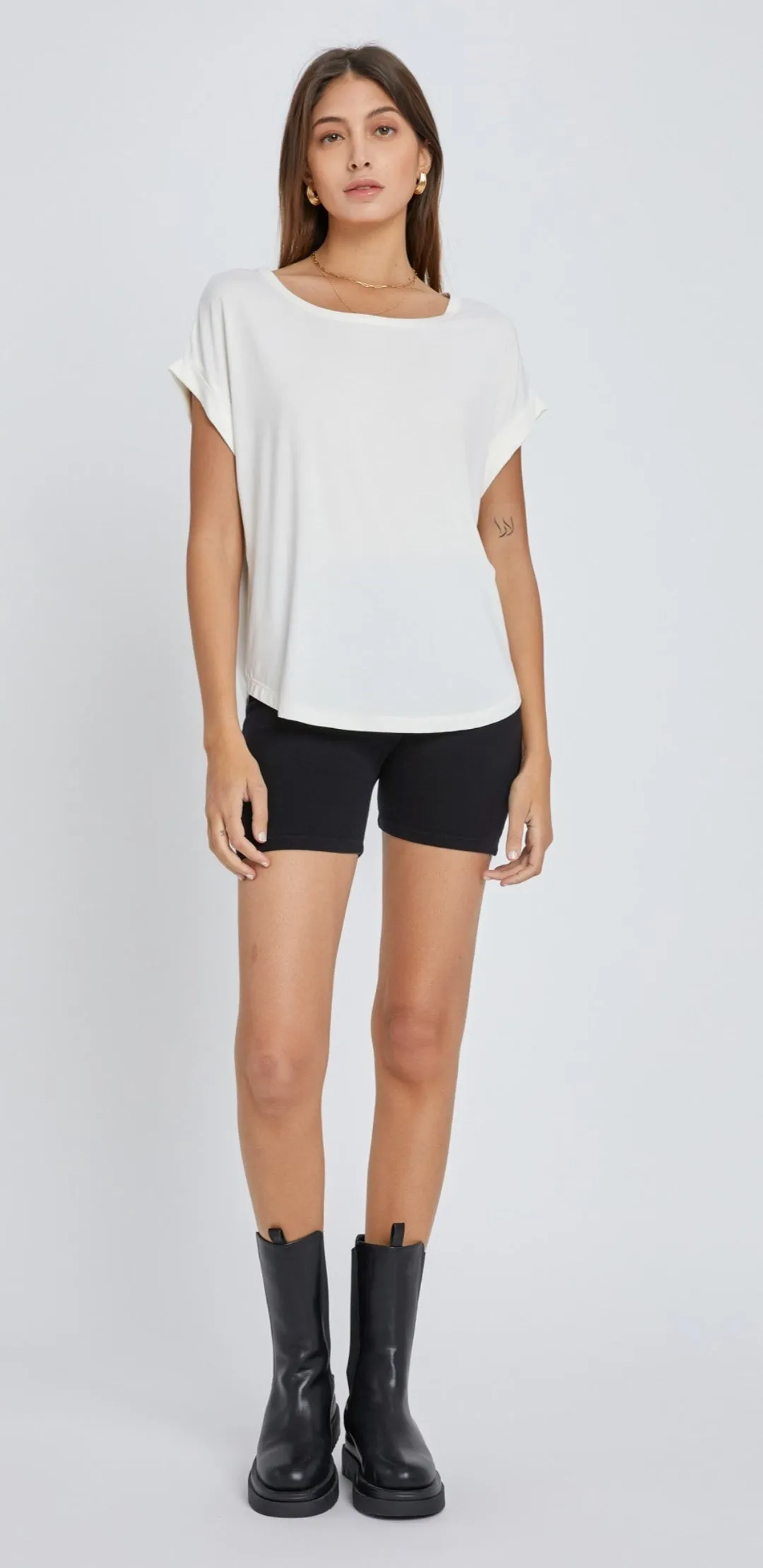 Bamboo/Modal Boat Neck Tee