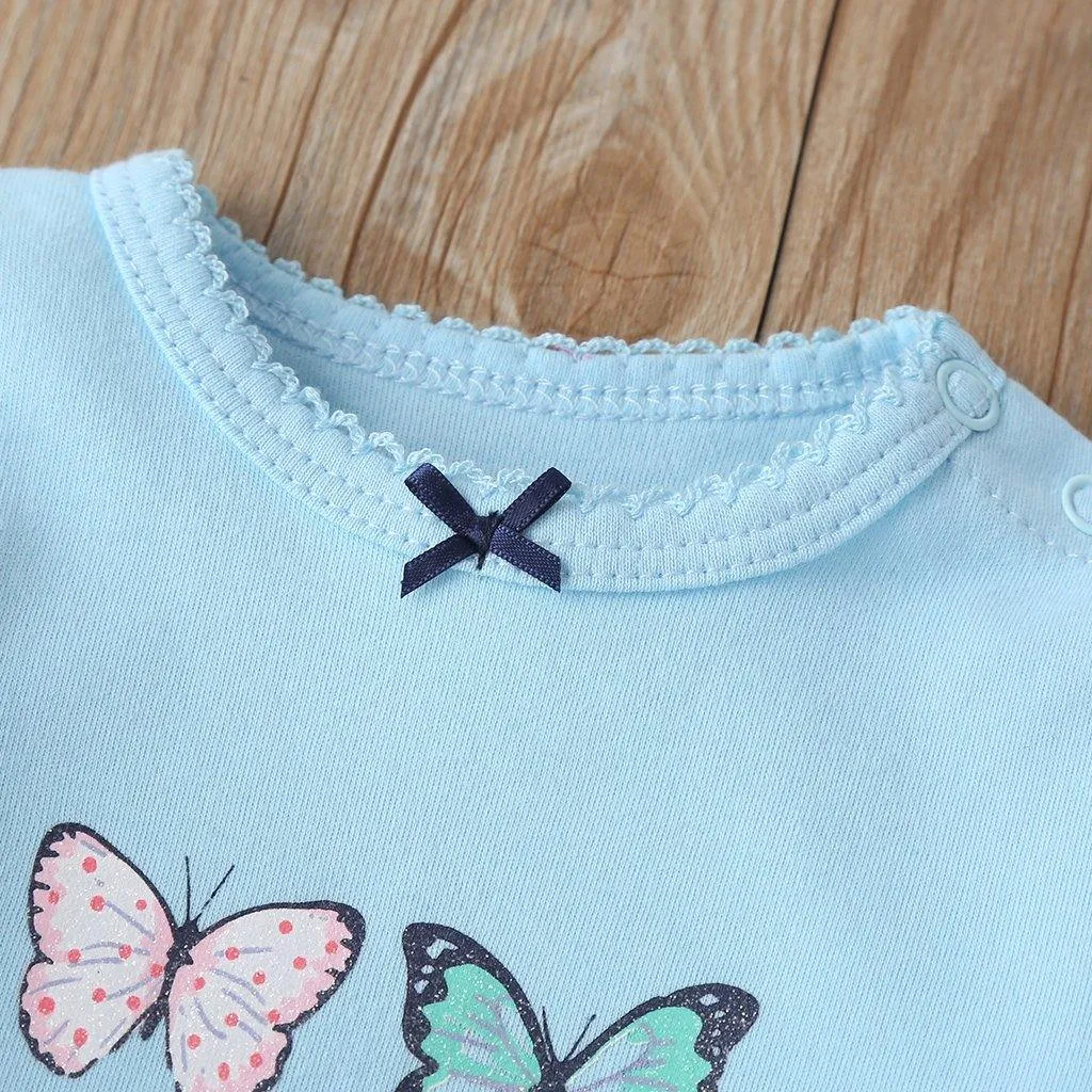 Beautiful Butterfly Romper Set For Your Baby Girl - 2 Piece