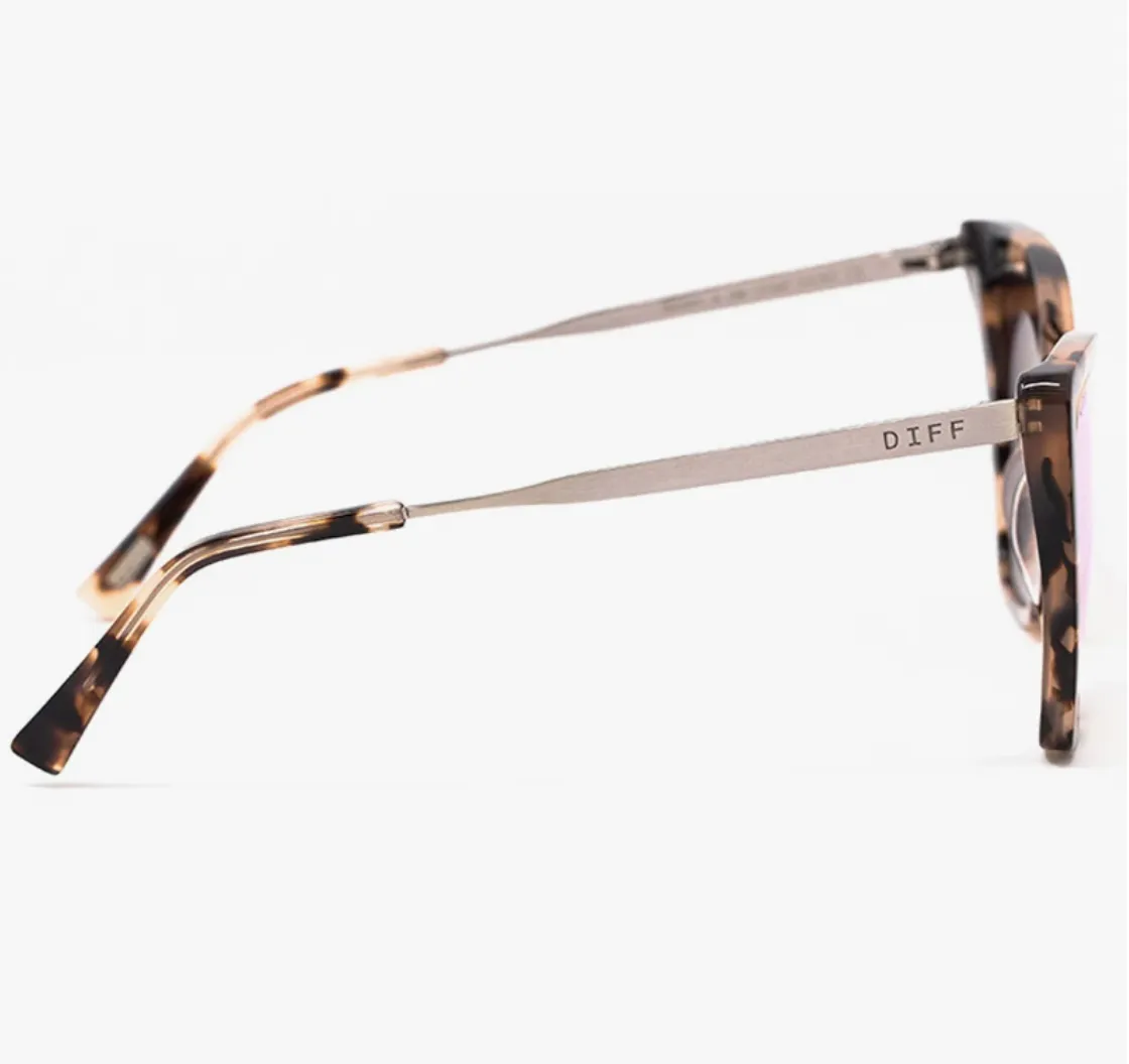 Becky II Himalayan Tortoise/Taupe Flash Sunglasses