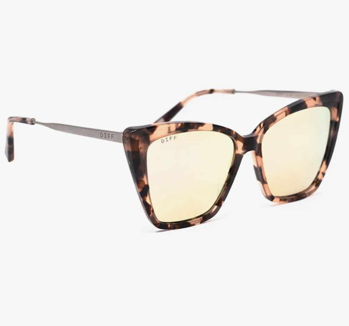 Becky II Himalayan Tortoise/Taupe Flash Sunglasses