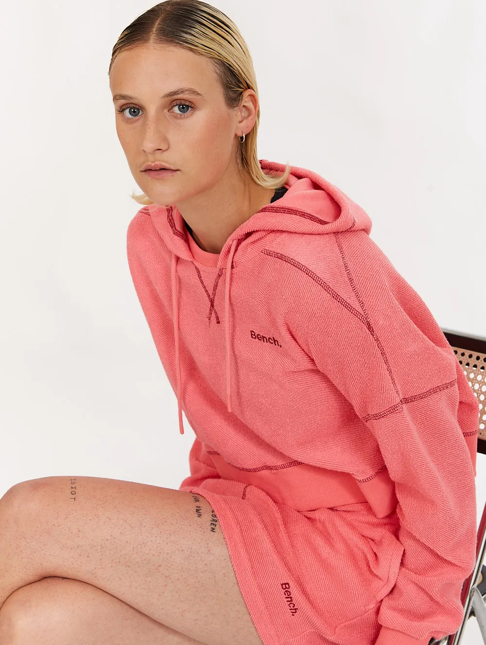 Beech French Terry Pullover Crop Hoodie