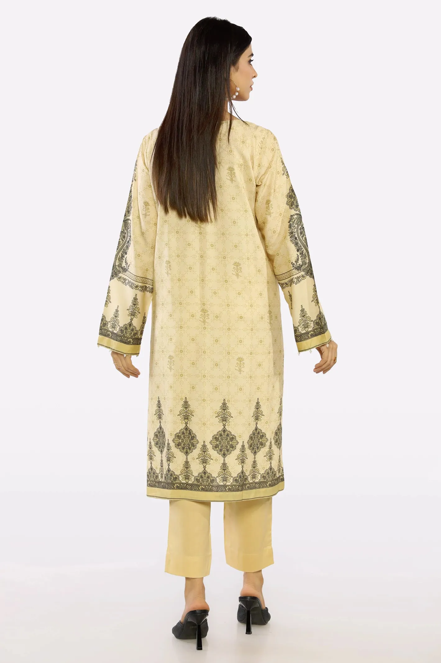 Beige Block Printed 2PC