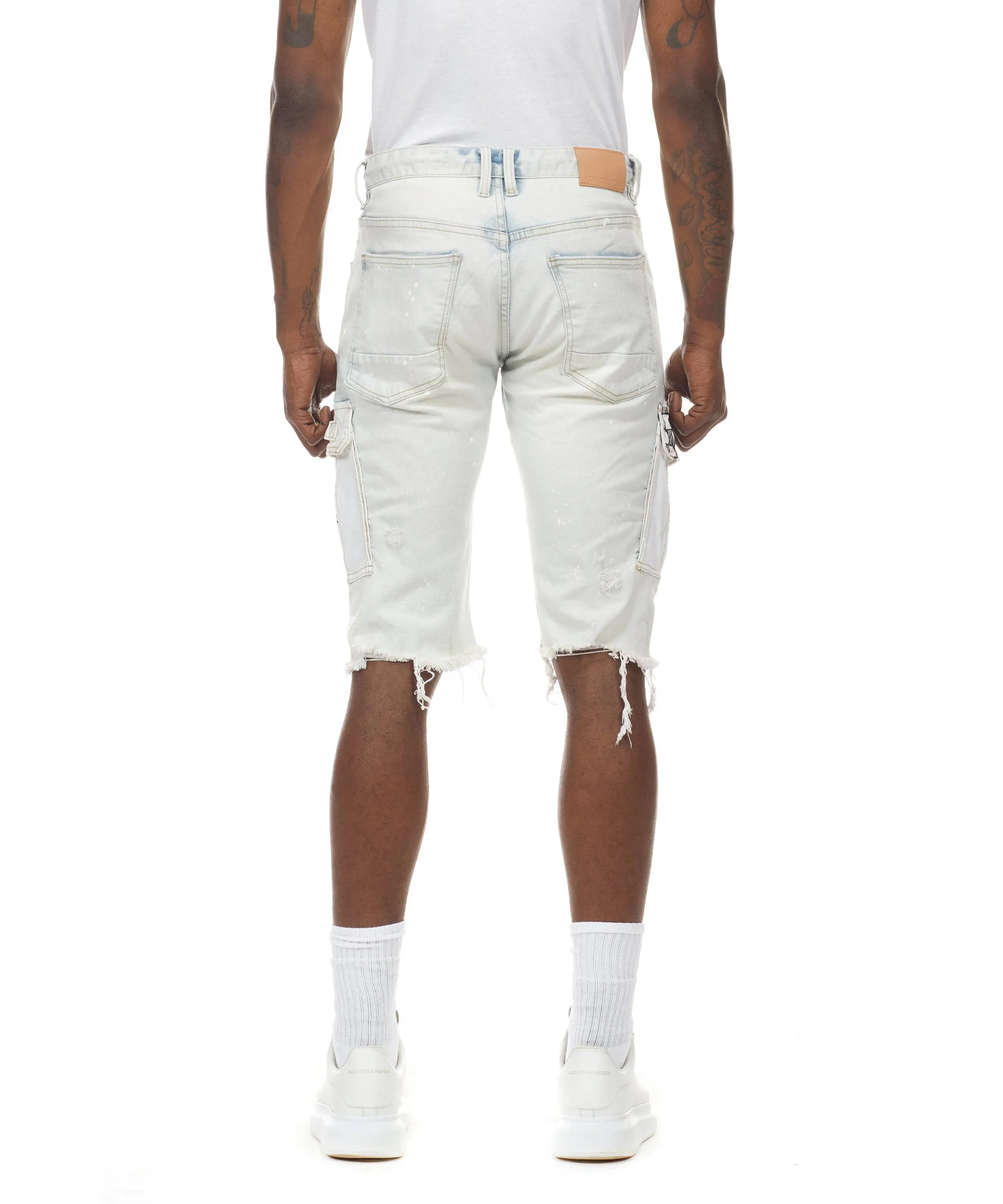 Big and Tall Doodle Cargo Utility Shorts - Rivington Blue