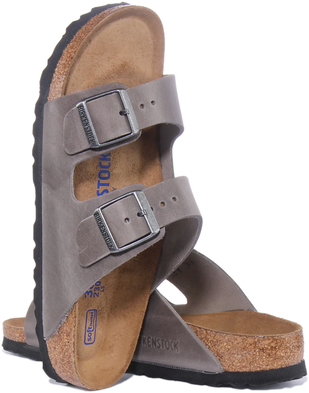 Birkenstock Arizona Sbf In Grey For Unisex | Narrow Fit