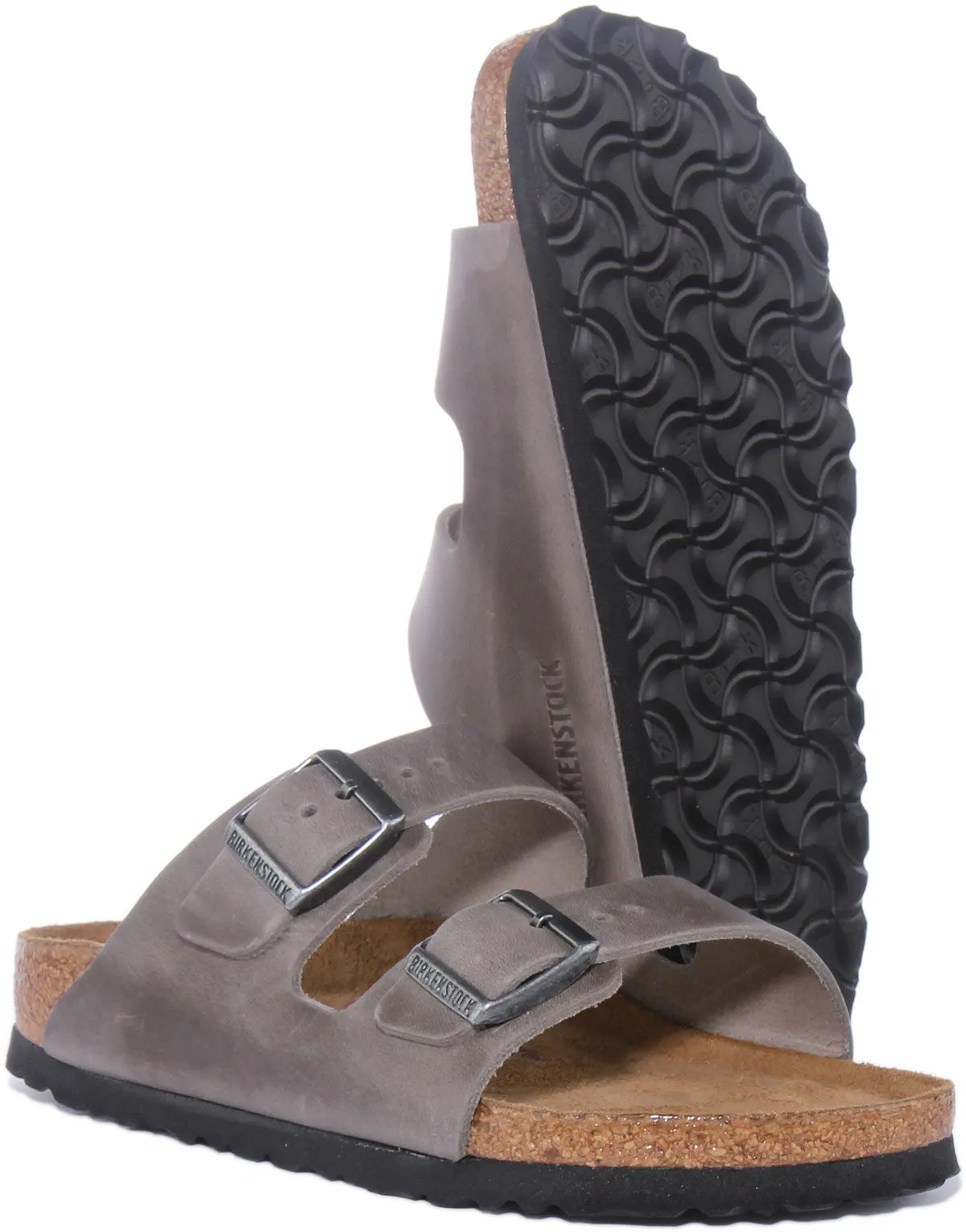 Birkenstock Arizona Sbf In Grey For Unisex | Narrow Fit