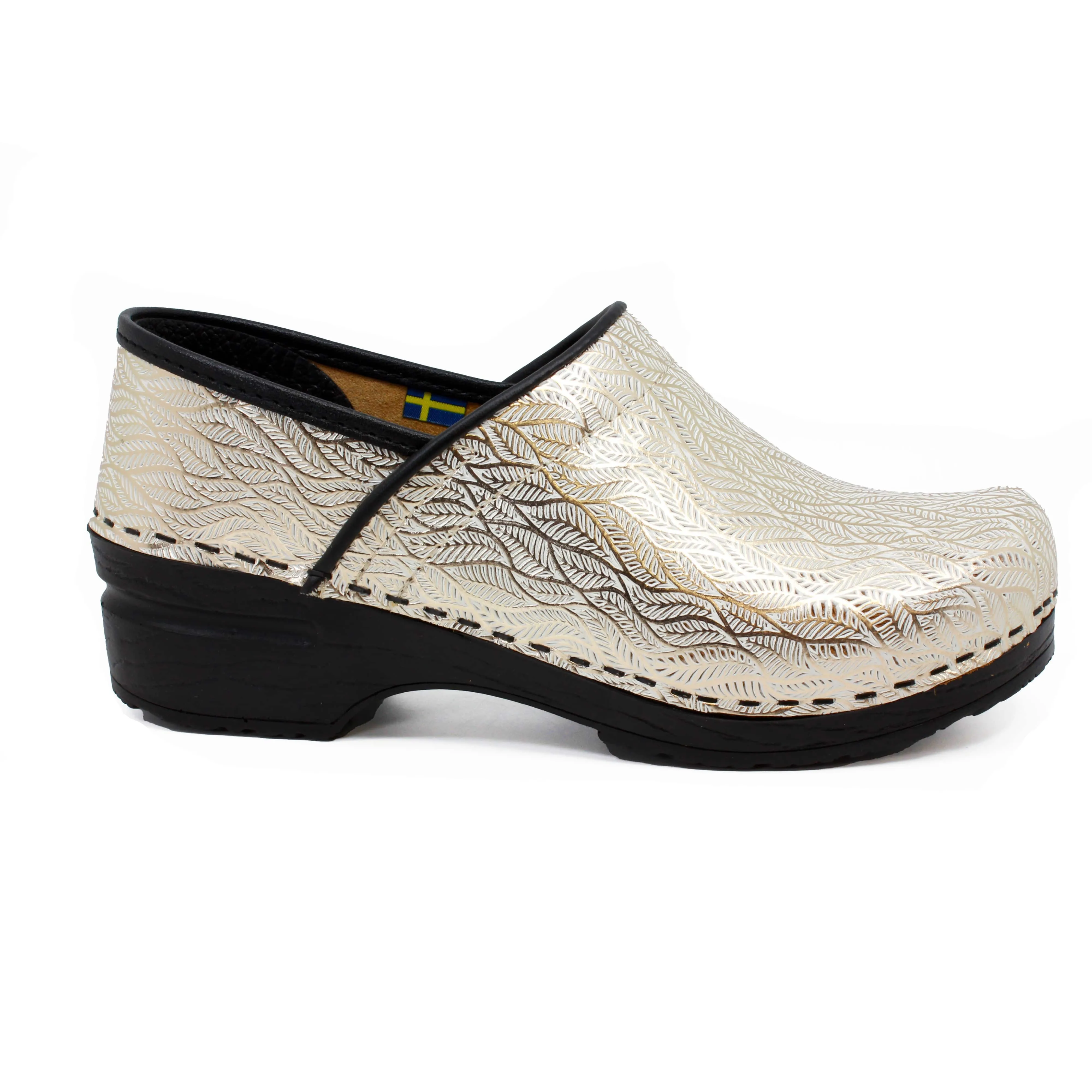 BJORK PROFESSIONAL Mysa Natural Tooled Leather Clogs