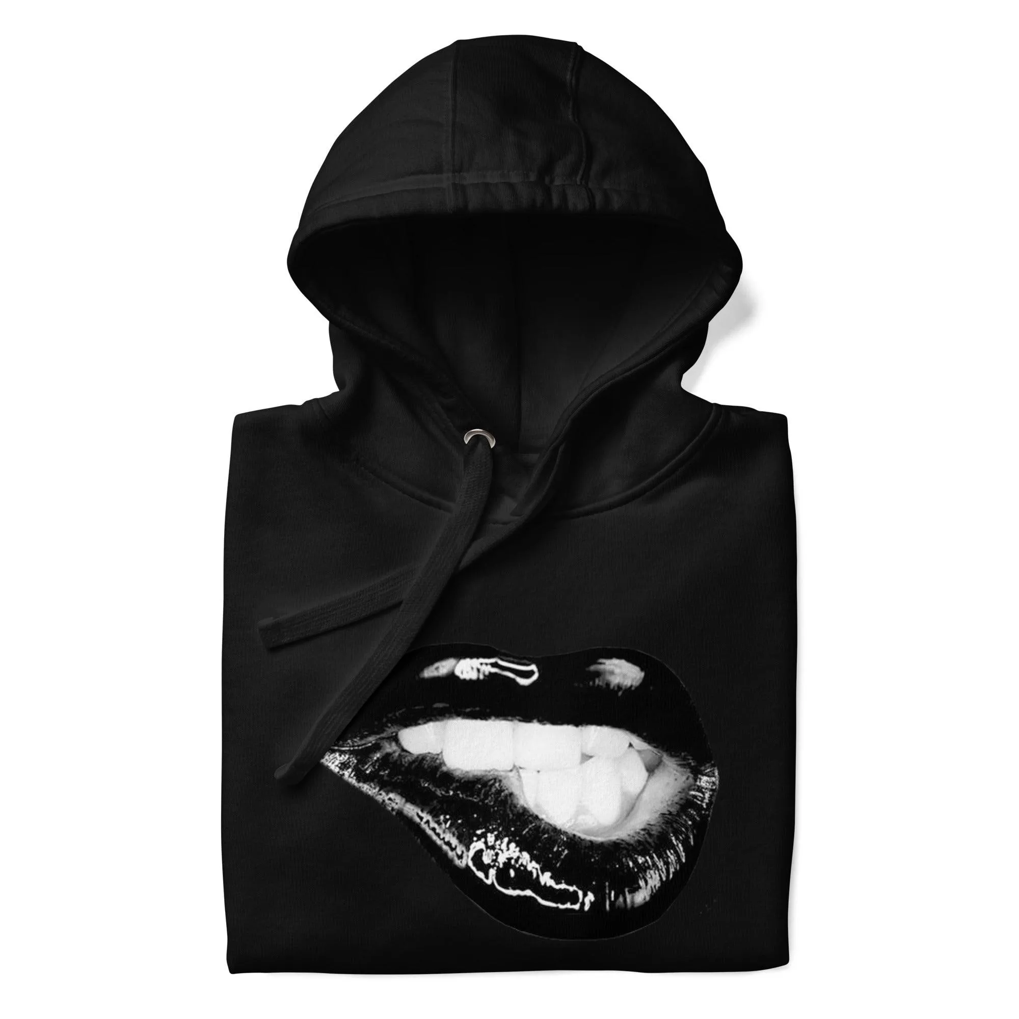 Black Biting Lips Hoodie