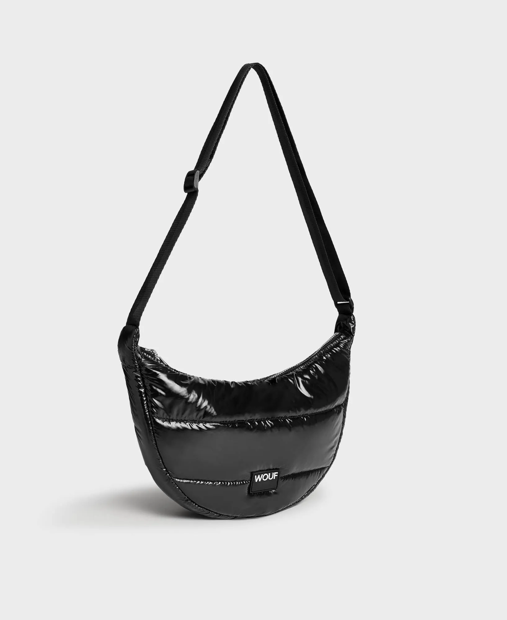 Black Glossy Crossbody Bag