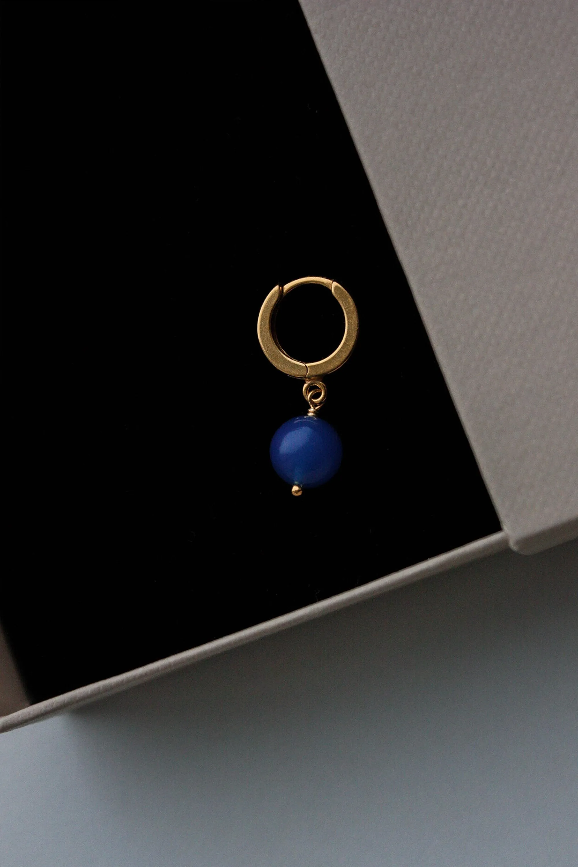 blue agate hoop gold