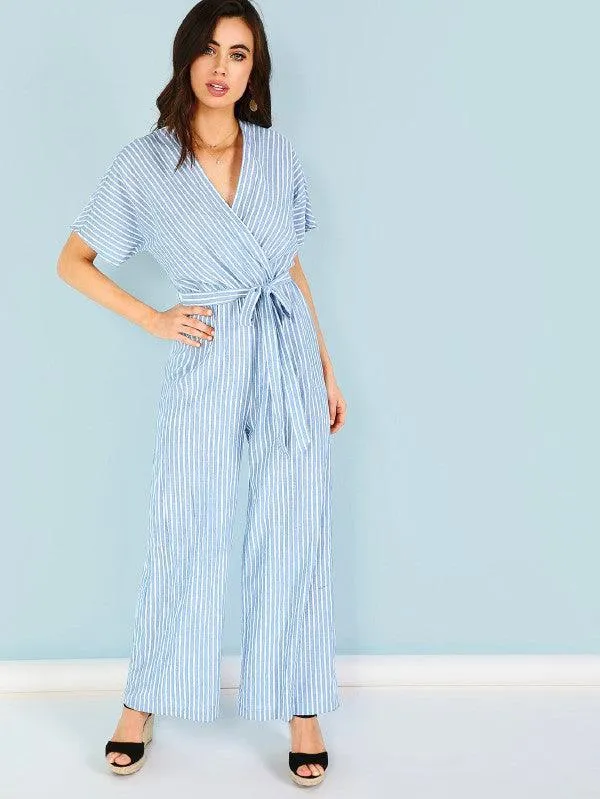 BLUE & WHITE JUST RIGHT JUMPSUIT