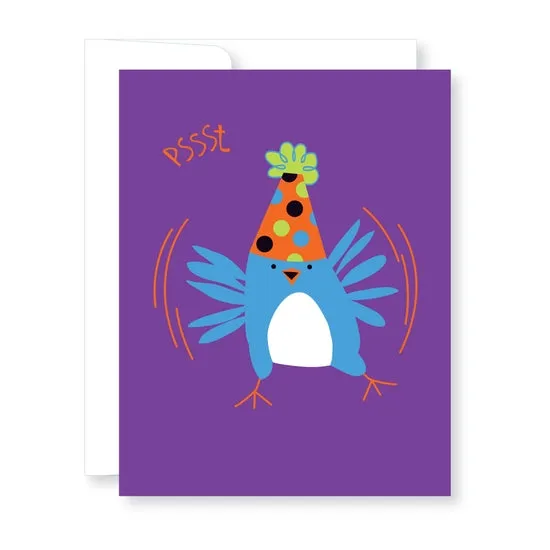 Blue Bird Birthday Card