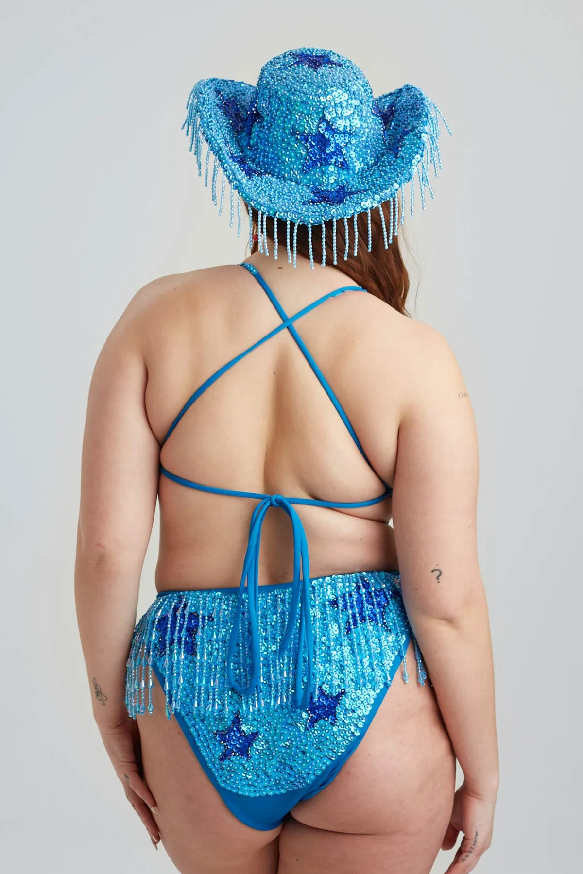 Blue Stargazer Sequin Bodysuit