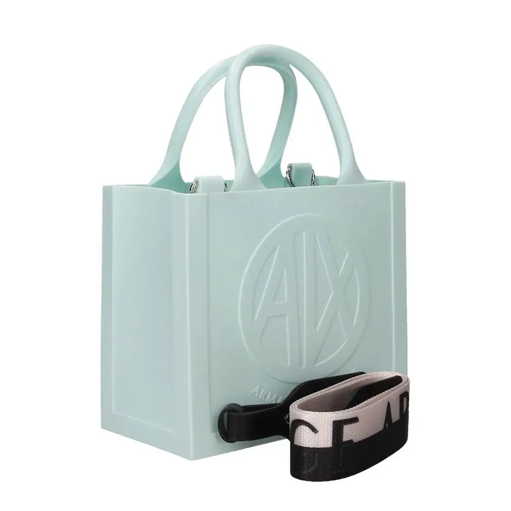 Borsa Donna a Mano con Tracolla ARMANI EXCHANGE Colore Acqua Misura Piccola