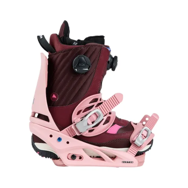 Burton 2024 Women's Lexa Re:Flex Snowboard Bindings - Powder Blush