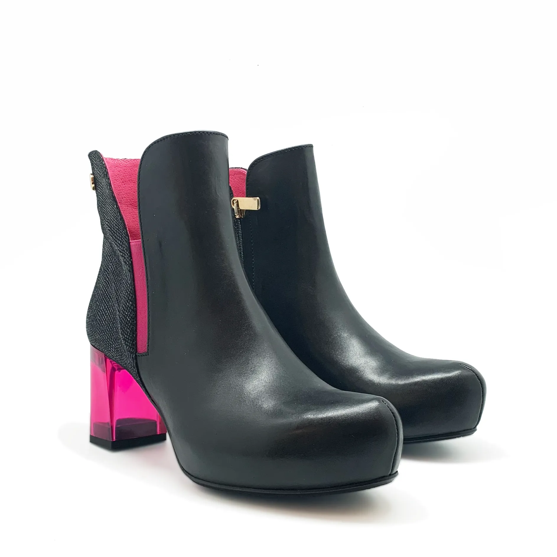 Canal -Ankle boot Black/Fuchsia