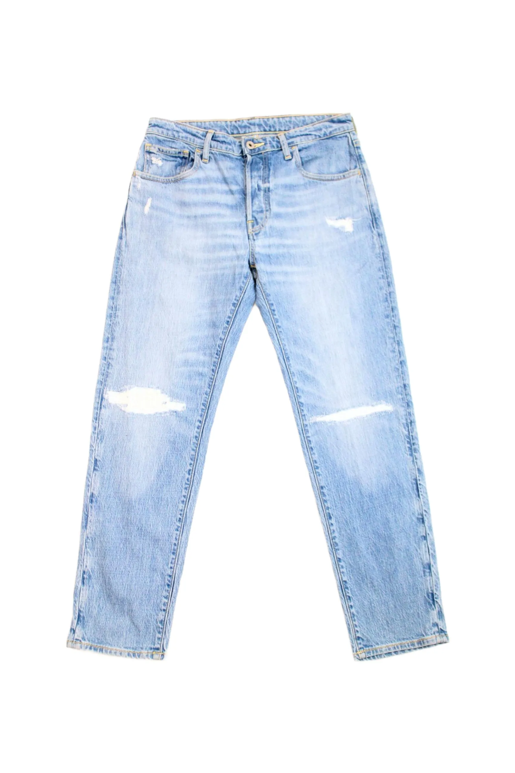 Candiani Denim - Distressed Light Wash Denim