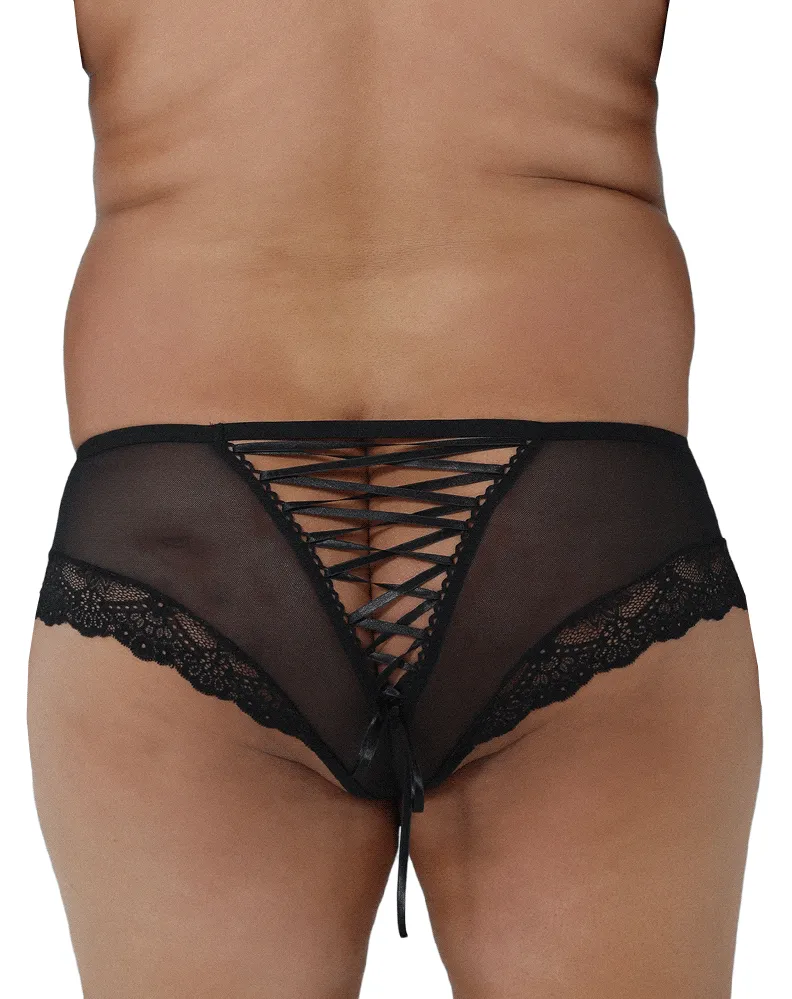 Candyman 99462x Lace Briefs Black