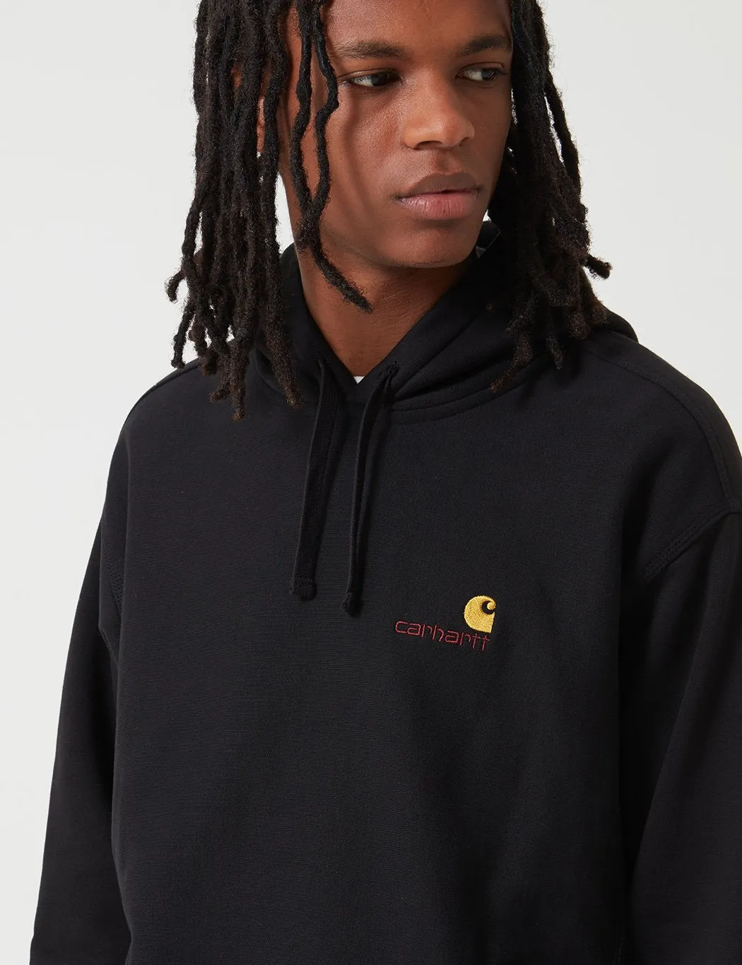 Carhartt-WIP American Script Hooded Sweatshirt - Black