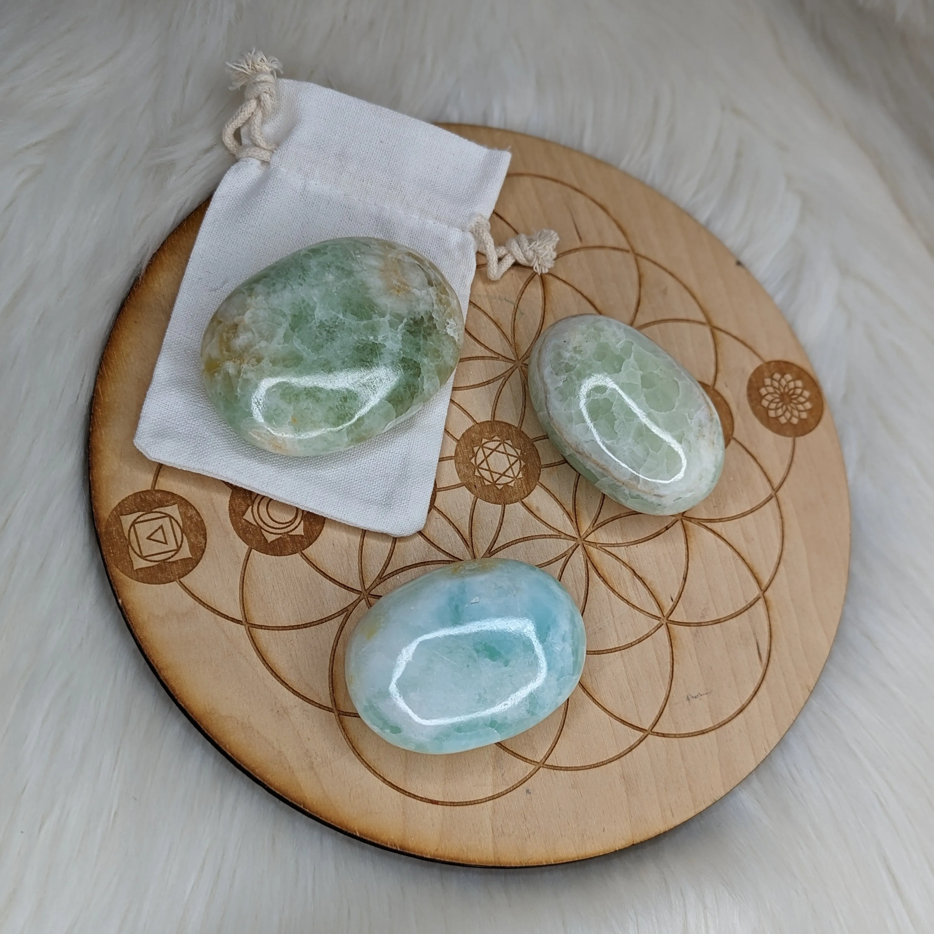 Caribbean Calcite Pillow Stones ~Flow Energy~ Connect with Higher Self