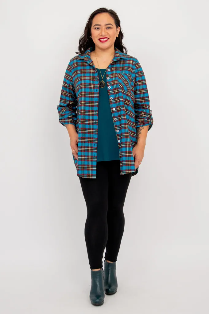 Celine Tunic, Telly Plaid, Cotton