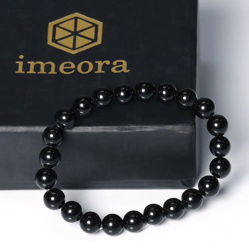 Certified Black Tourmaline 8mm Natural Stone Bracelet