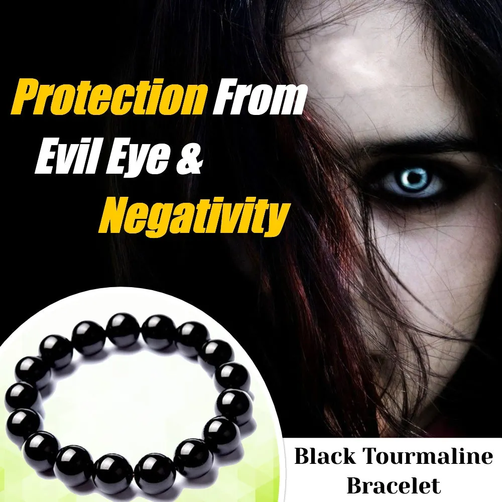 Certified Black Tourmaline 8mm Natural Stone Bracelet