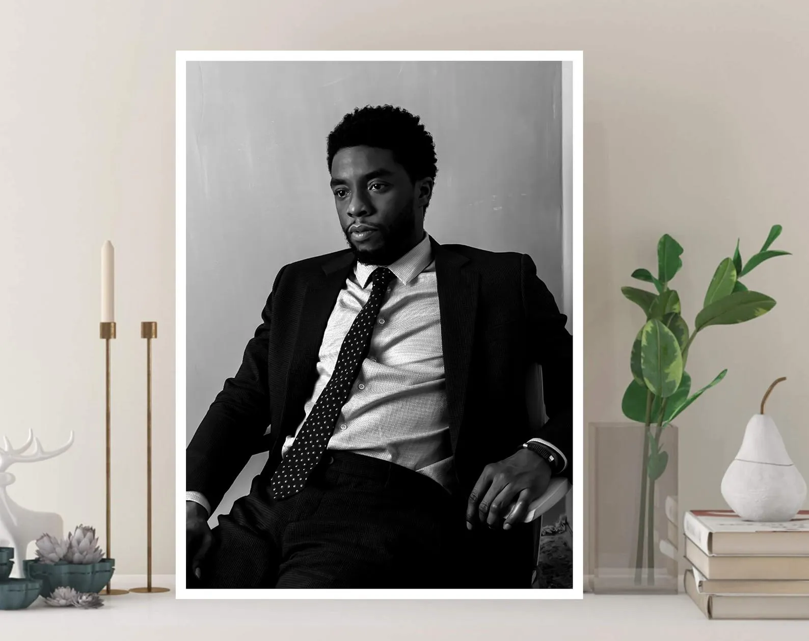 Chadwick Boseman Poster, Black Panther Canvas Rolls, Custom Canvas, Home decor, Wall Hanging, Hollywood Actor Chadwick Boseman Poster