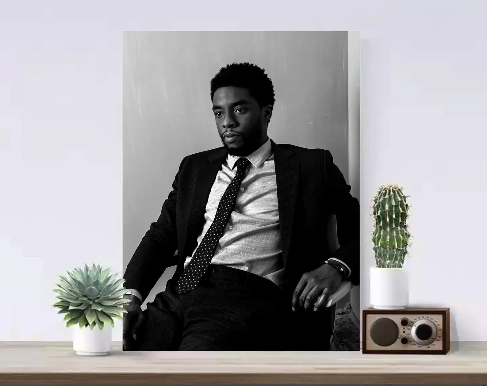 Chadwick Boseman Poster, Black Panther Canvas Rolls, Custom Canvas, Home decor, Wall Hanging, Hollywood Actor Chadwick Boseman Poster