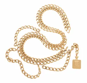 Chanel 75CM Double Chain Waist Chain Belt with Coco Chanel Perfume Charm , no DustCover & Box