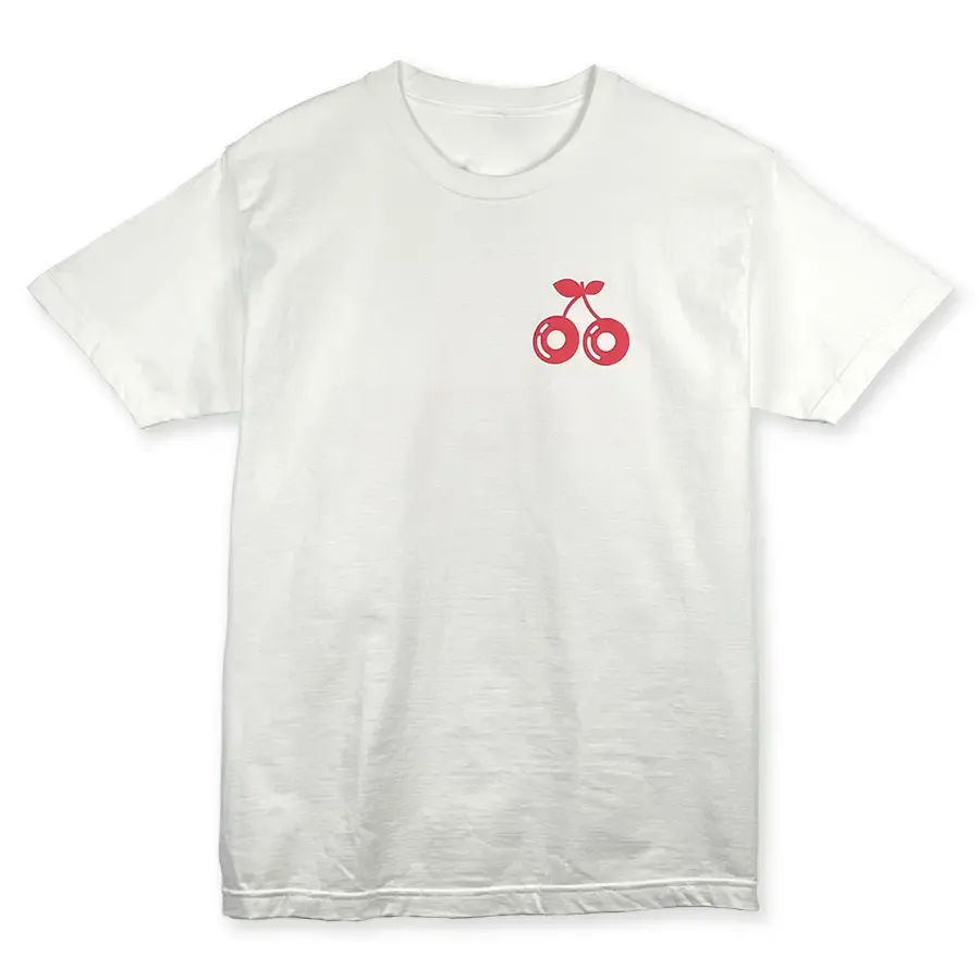 Cherries Wheels Big Logo Shirt - White