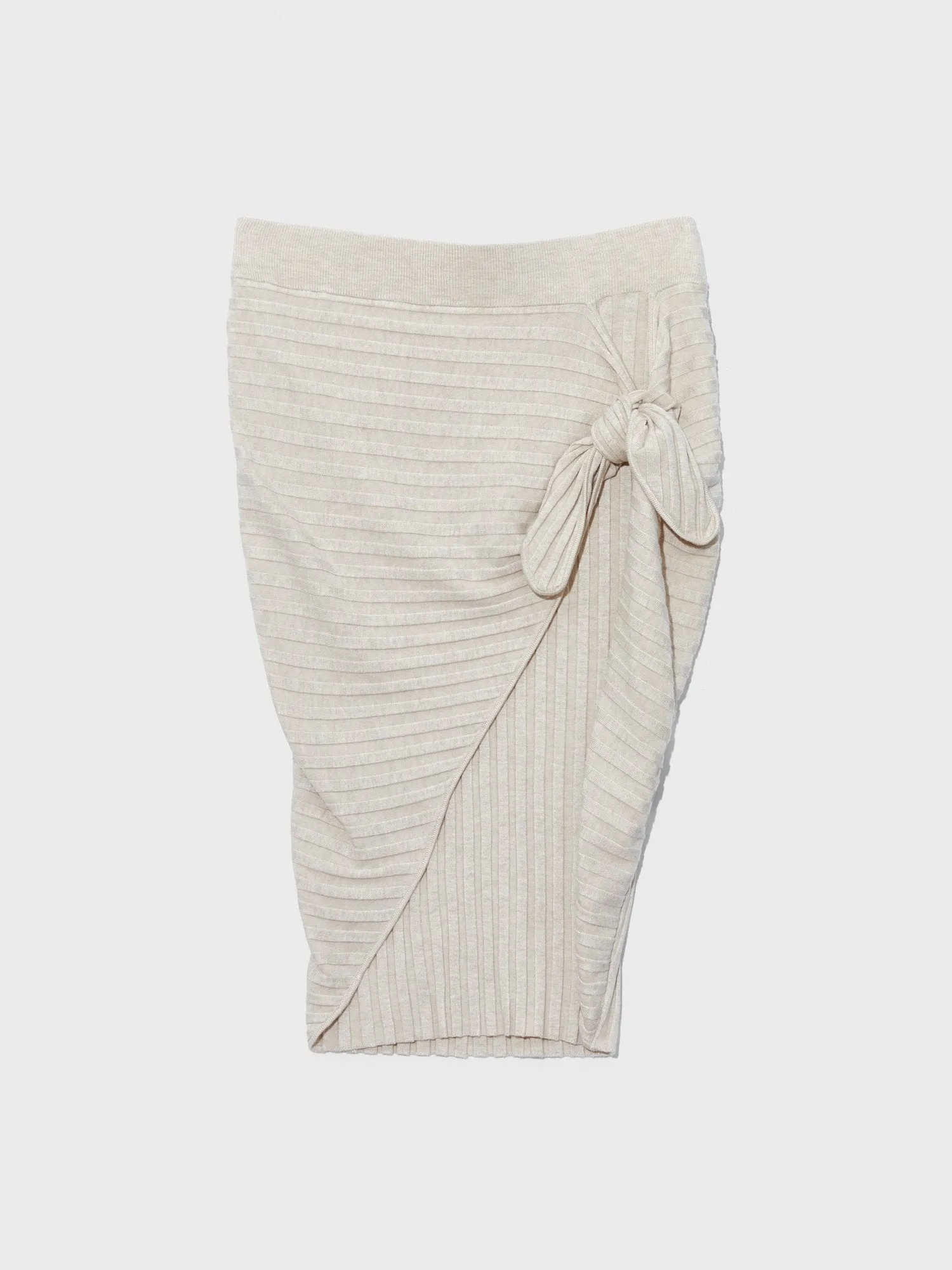 Chiara Knot Front Ribbed Skirt